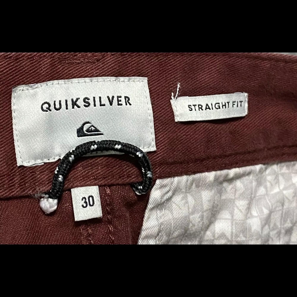 Quiksilver Men’s 30 Everyday Chino Shorts Red Straight Fit Cotton NWT - Picture 6 of 6